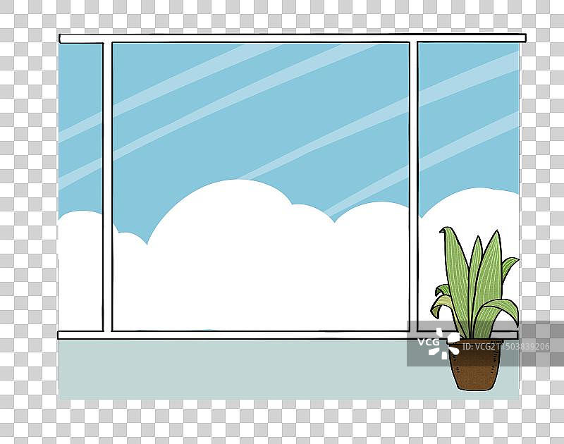 机场候机室玻璃窗场景元素图片素材