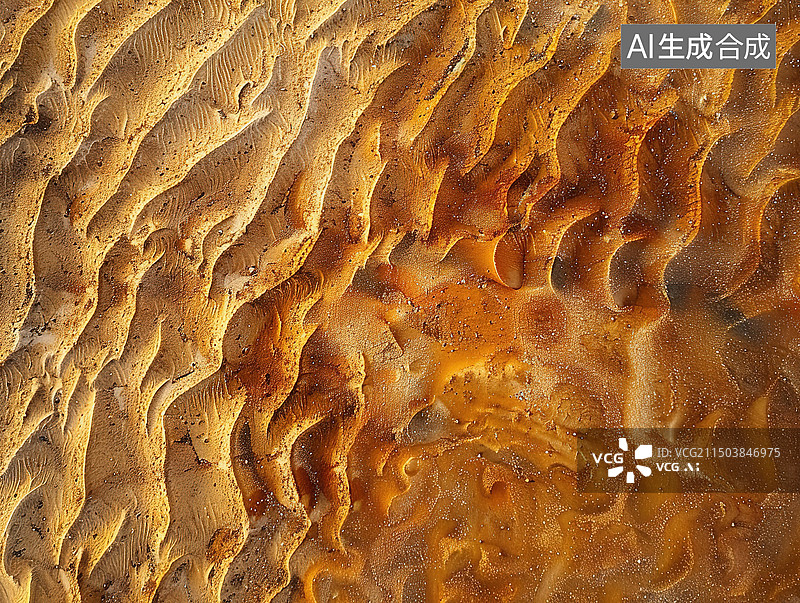 【AI数字艺术】沙滩上沙滩上脚印的高角度视图图片素材