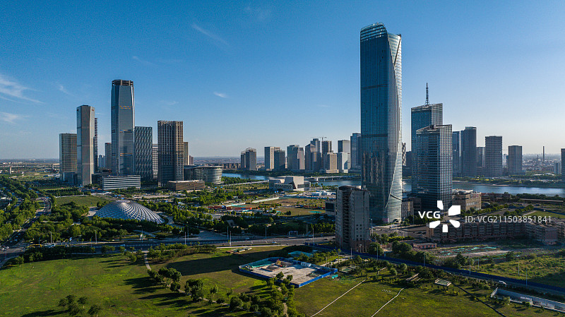 于家堡天际线风光图片素材