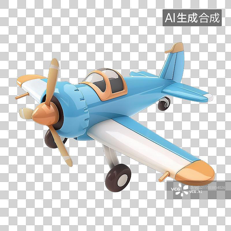 【AI数字艺术】卡通小飞机图片素材