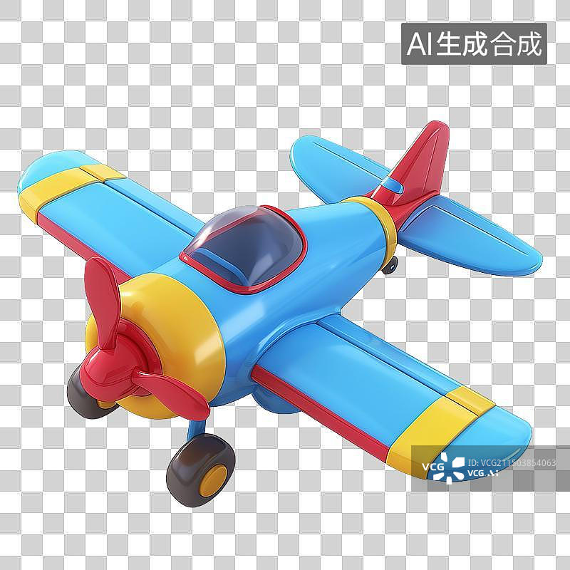 【AI数字艺术】卡通小飞机图片素材