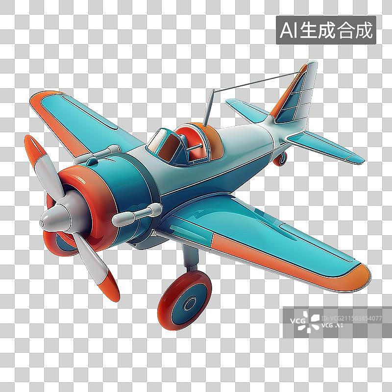 【AI数字艺术】卡通小飞机图片素材