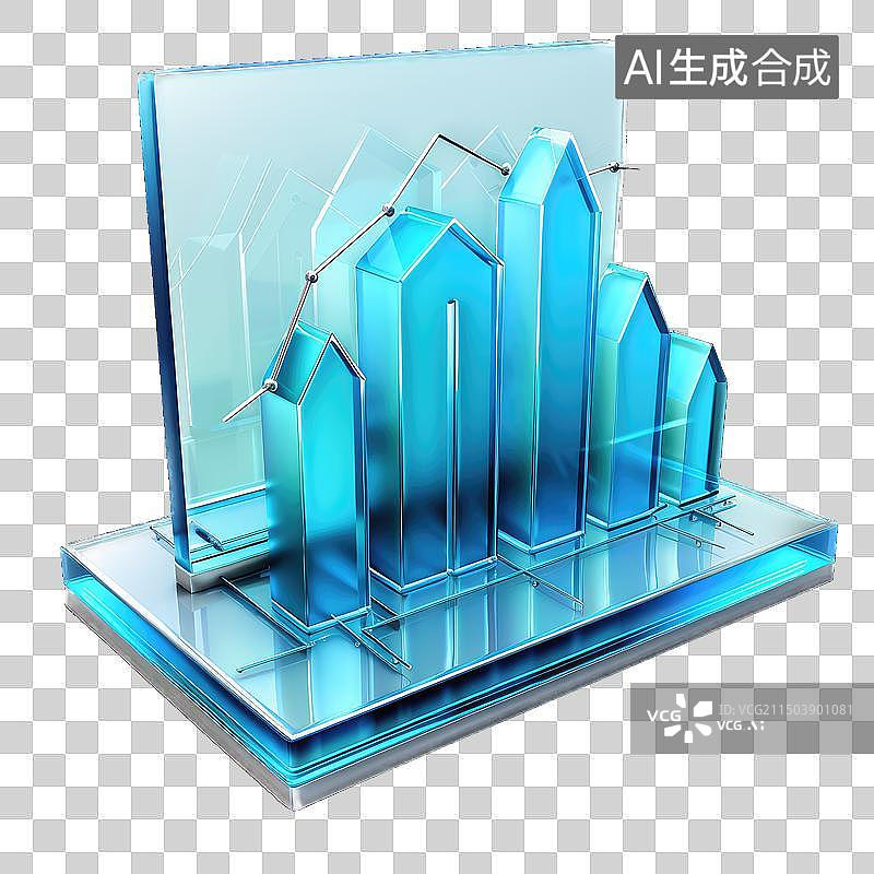 【AI数字艺术】3d免抠透明磨砂玻璃水晶质感b端符号图片素材