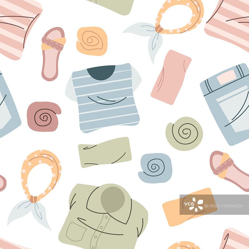 折叠衣物背景无缝图案图片素材