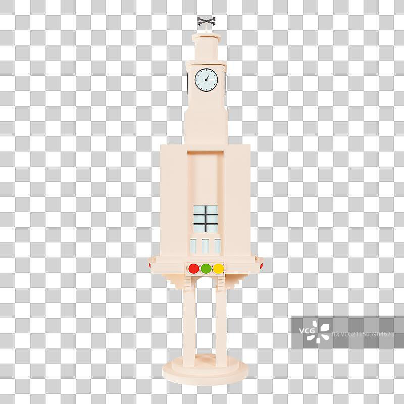 3D立体泉州钟楼泉州标志性建筑写实元素图片素材