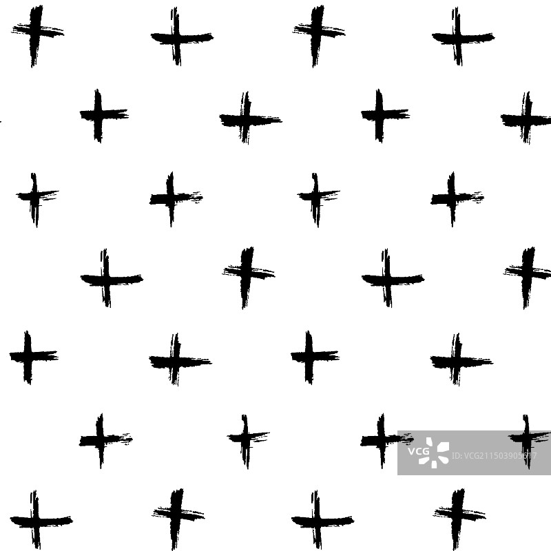 手绘十字架无缝抽象图案图片素材