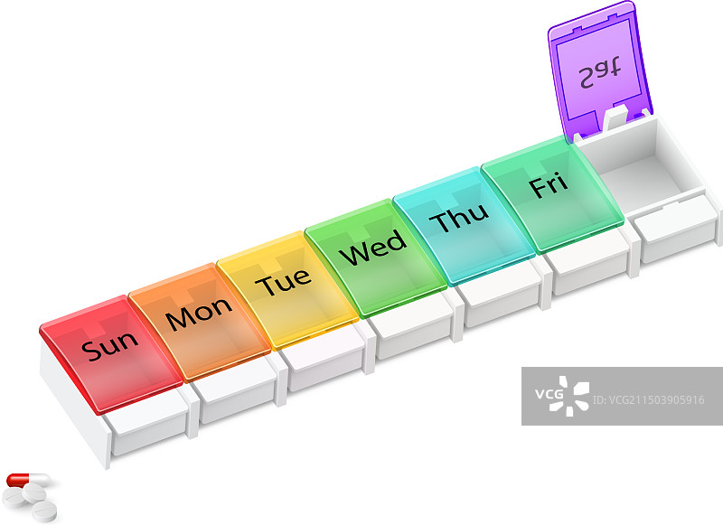 药丸整理盒图片素材