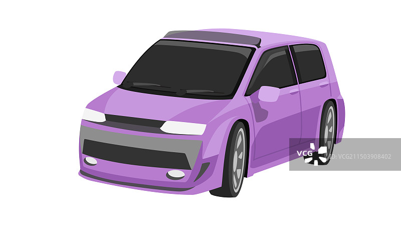 紫色旅行车图片素材