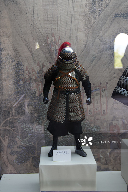 明代士兵盔甲模型图片素材