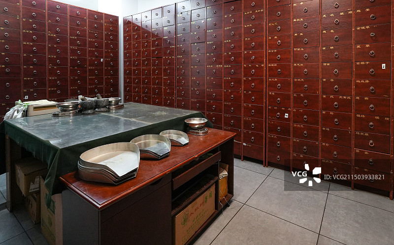 中药药房  中药药柜  古代中药药柜图片素材