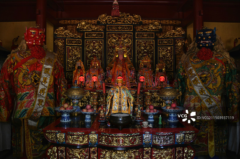 天津天后宫 天津民俗博物馆 台湾妈祖殿图片素材