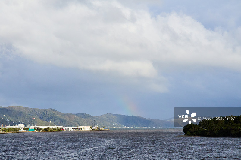 新西兰哈特河彩虹景观图片素材