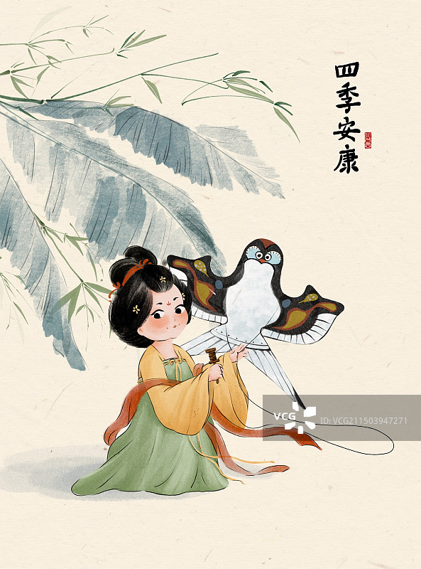 唐朝仕女节庆系列-清明图片素材