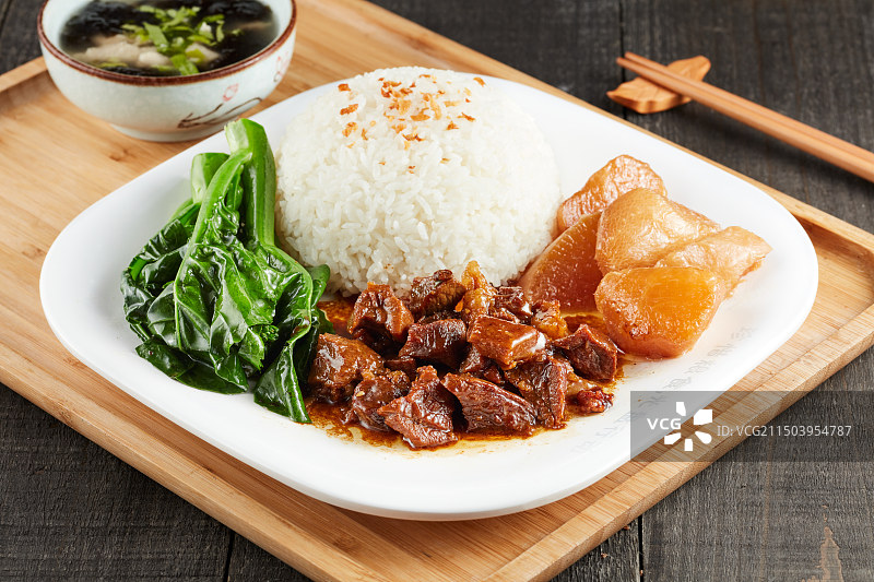 萝卜牛腩饭图片素材