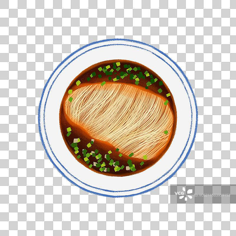 无锡特色美食插画银丝面图片素材