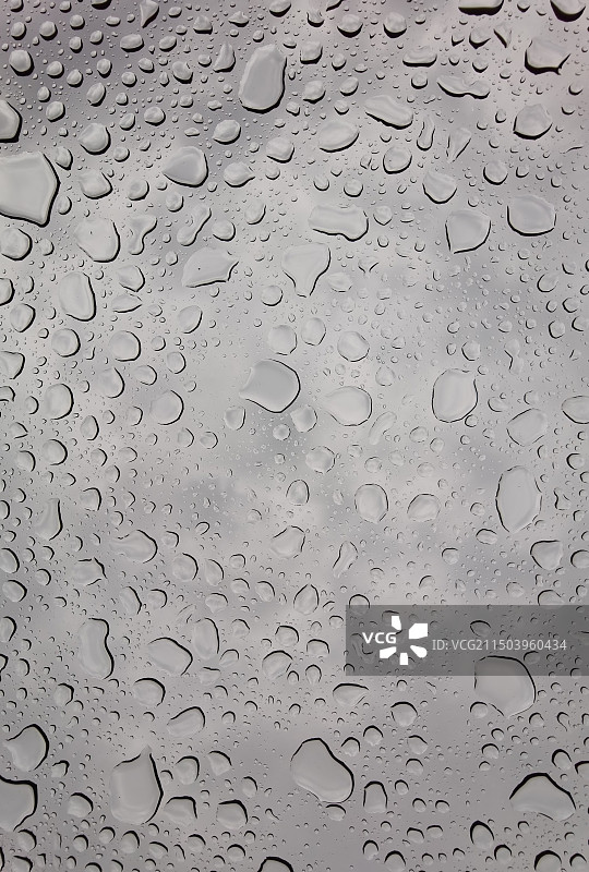 下雨天玻璃上的水珠图片素材