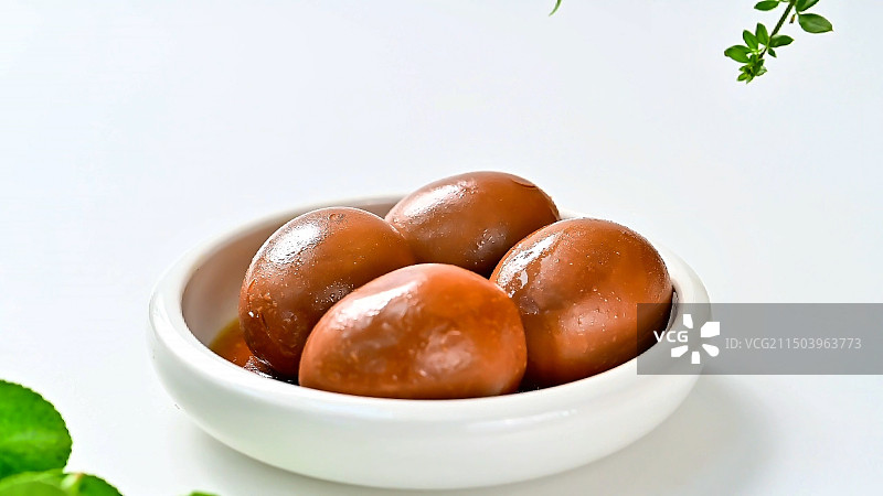 中式快餐美食浇汁茶叶蛋卤蛋鸡蛋图片素材