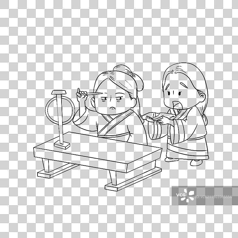 q版古代人物化妆图片素材