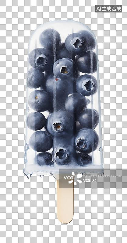 【AI数字艺术】蓝莓水果冰棒图片素材
