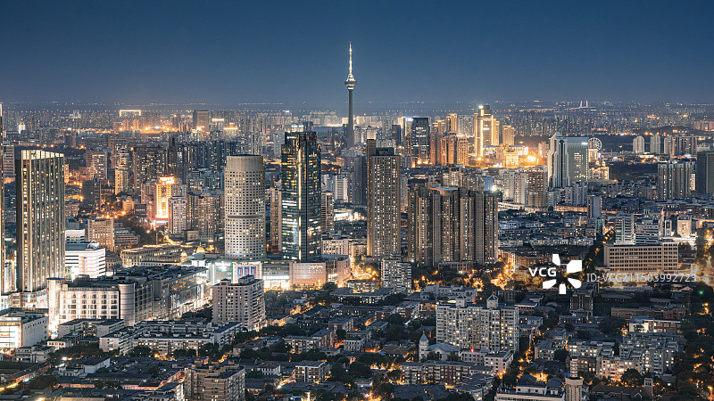 天津夜景，津夜之光图片素材