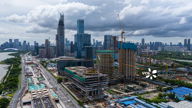 深圳湾超级总部基地建设蓝图图片素材