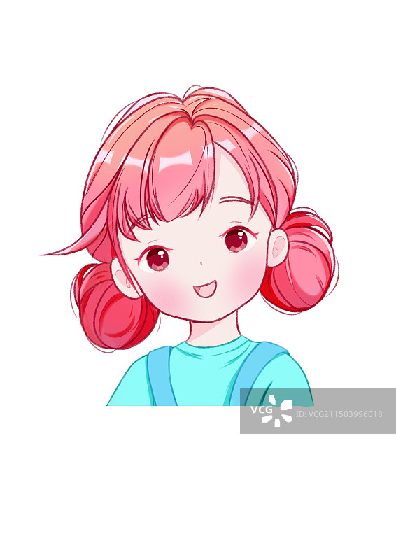Q版女孩头像图片素材