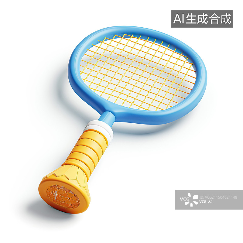 【AI数字艺术】卡通羽毛球网球拍图片素材