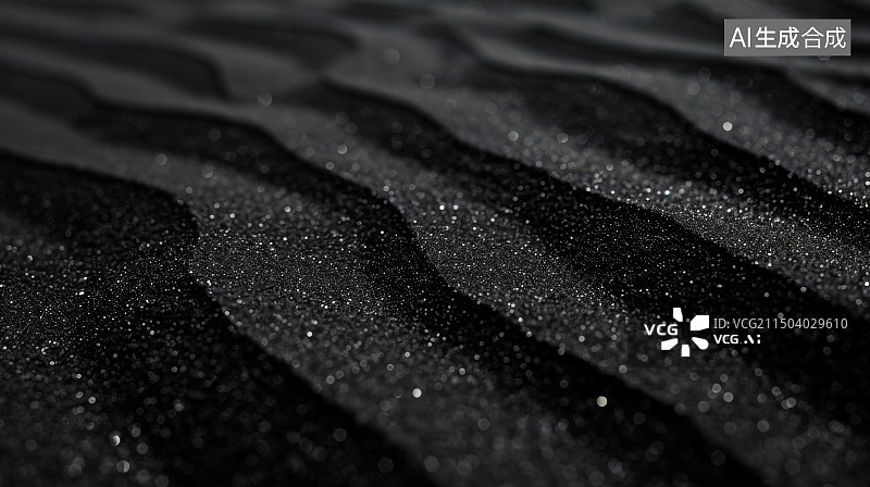【AI数字艺术】黑色金属砂粒流动有质感的背景图图片素材