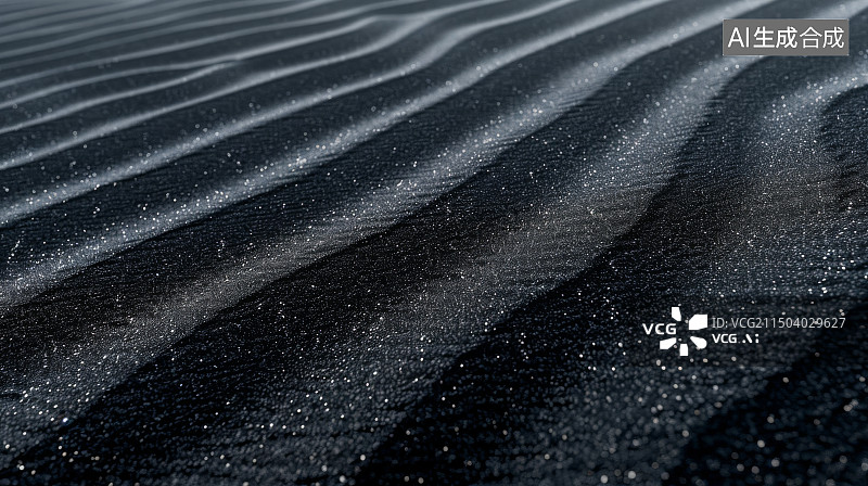 【AI数字艺术】黑色金属砂粒流动有质感的背景图图片素材