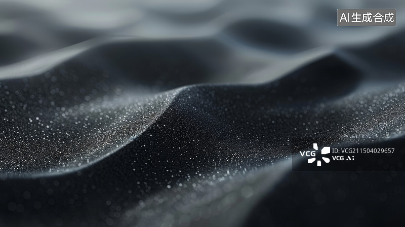 【AI数字艺术】黑色金属砂粒流动有质感的背景图图片素材