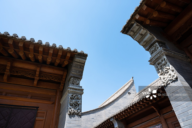 甘肃临夏八坊十三巷河州民居房屋院落砖雕建筑图片素材