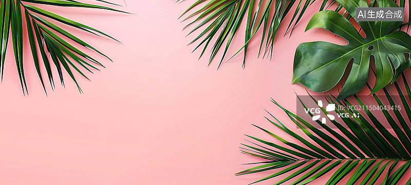 【AI数字艺术】棕榈树在晴空下的低角度视图图片素材