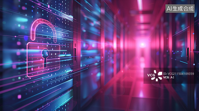【AI数字艺术】科技概念背景图，信息安全，保密，网络安全图片素材
