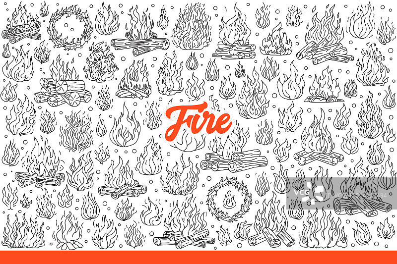 燃烧的篝火图片素材