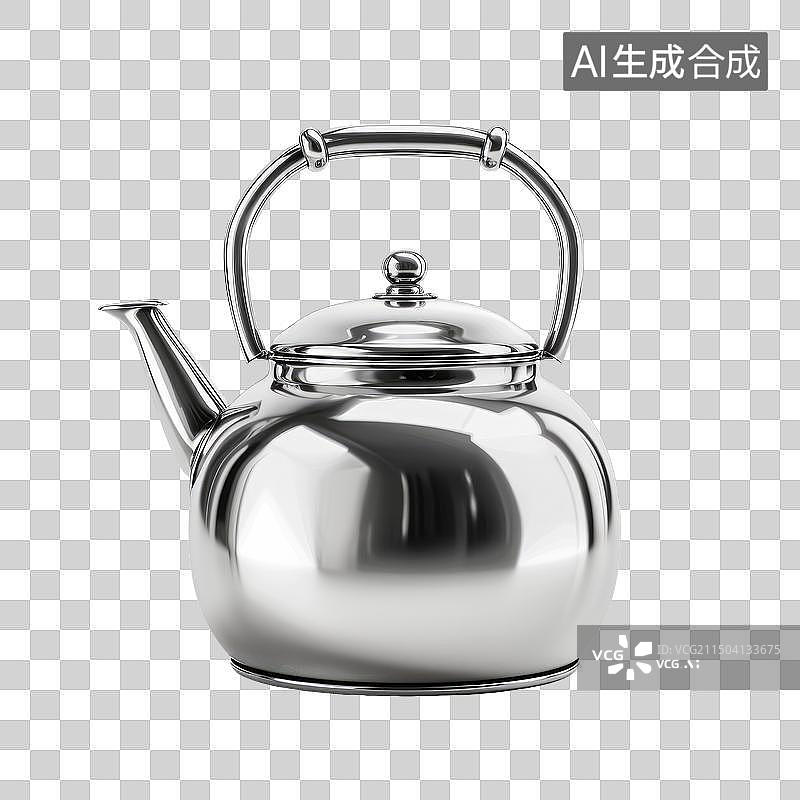 【AI数字艺术】金属水壶免抠元素图片素材