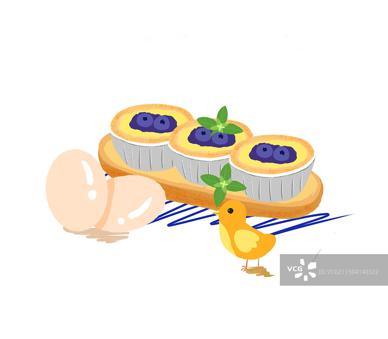 蓝莓蛋挞图片素材