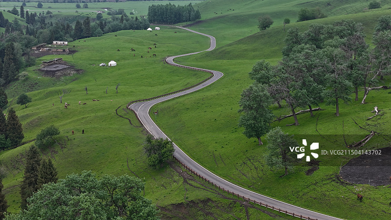 新疆那拉提图片素材