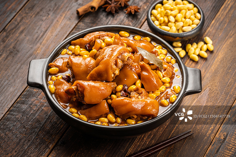 黄豆焖猪蹄图片素材