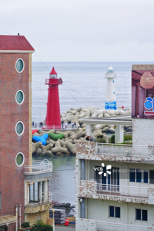 釜山 青沙浦 灯塔图片素材