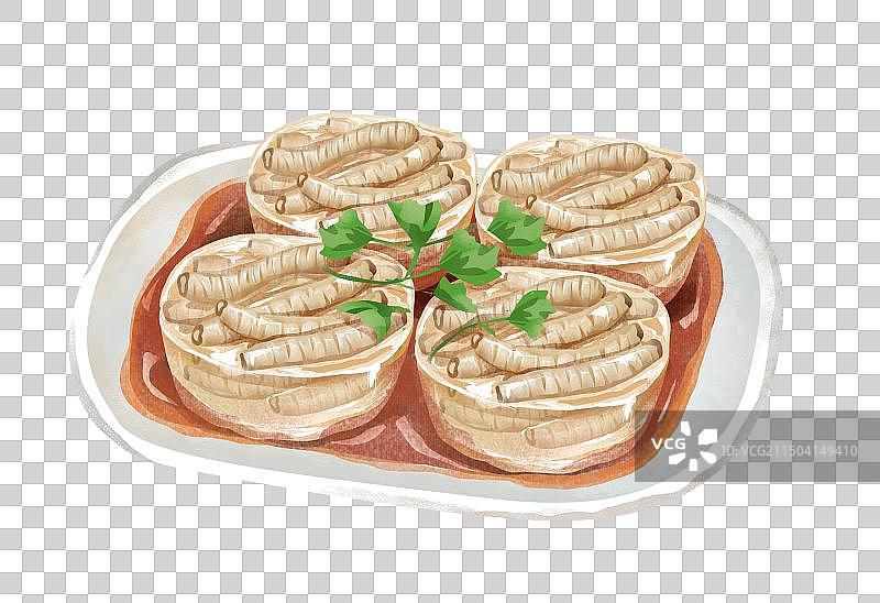 泉州特色美食“土笋冻”插画元素图片素材