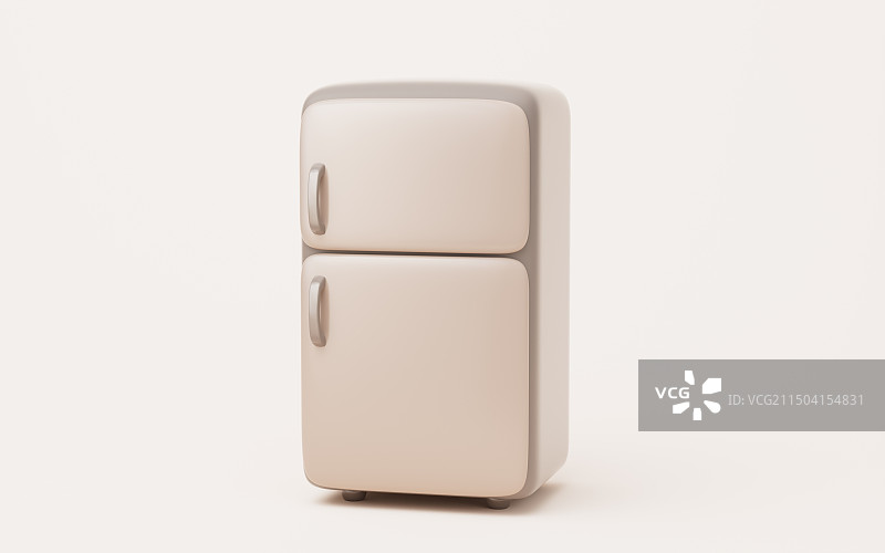 卡通厨房电器冰箱三维渲染图片素材