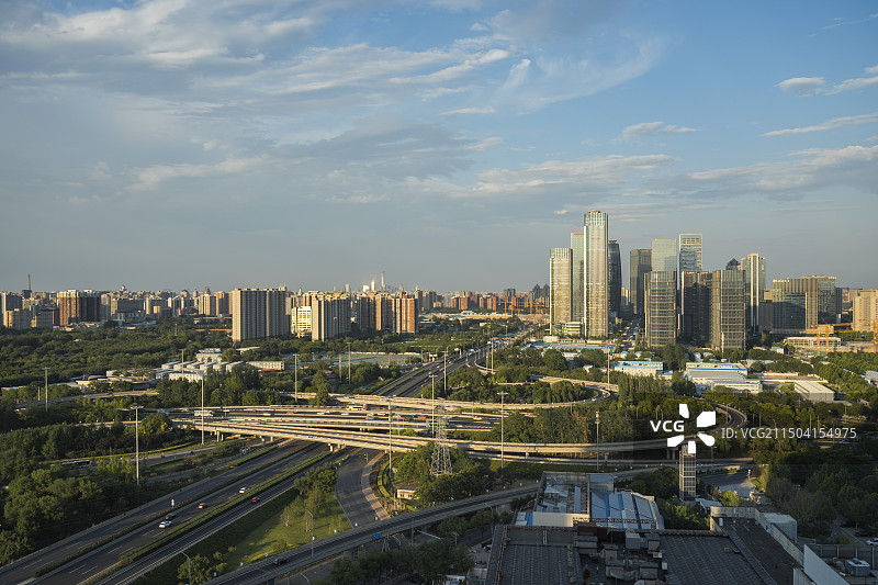 北京丽泽桥落日景观图片素材