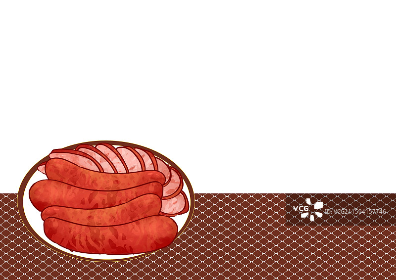 黑龙江省地方特色美食哈尔滨红肠图片素材