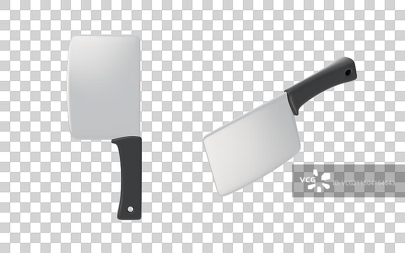 卡通风格厨具菜刀三维渲染图片素材