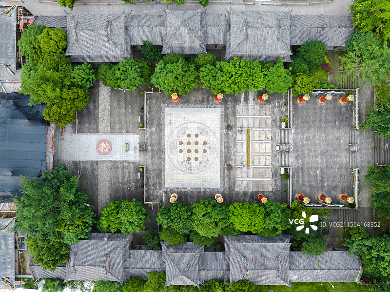 四川自贡荣县航拍图片素材