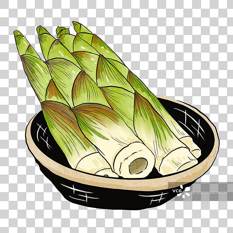 一篮子竹笋图片素材