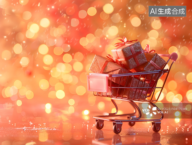 【AI数字艺术】节假日电商促销广告背景图片素材