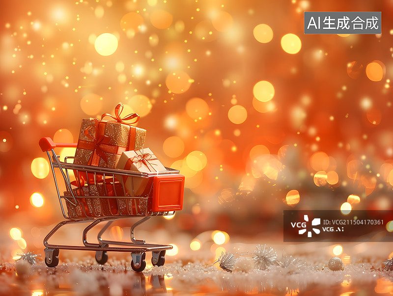 【AI数字艺术】节假日电商促销广告背景图片素材
