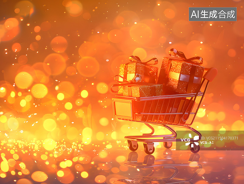 【AI数字艺术】节假日电商促销广告背景图片素材