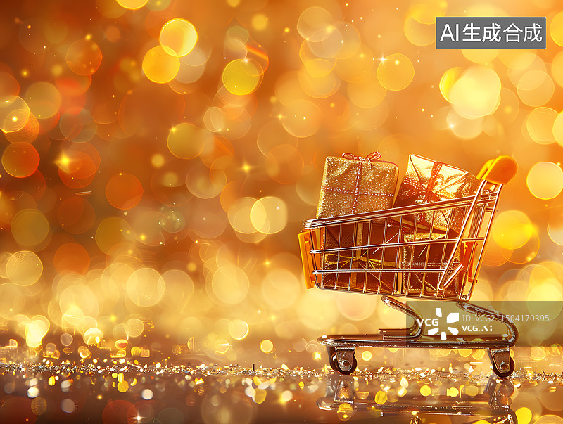 【AI数字艺术】节假日电商促销广告背景图片素材